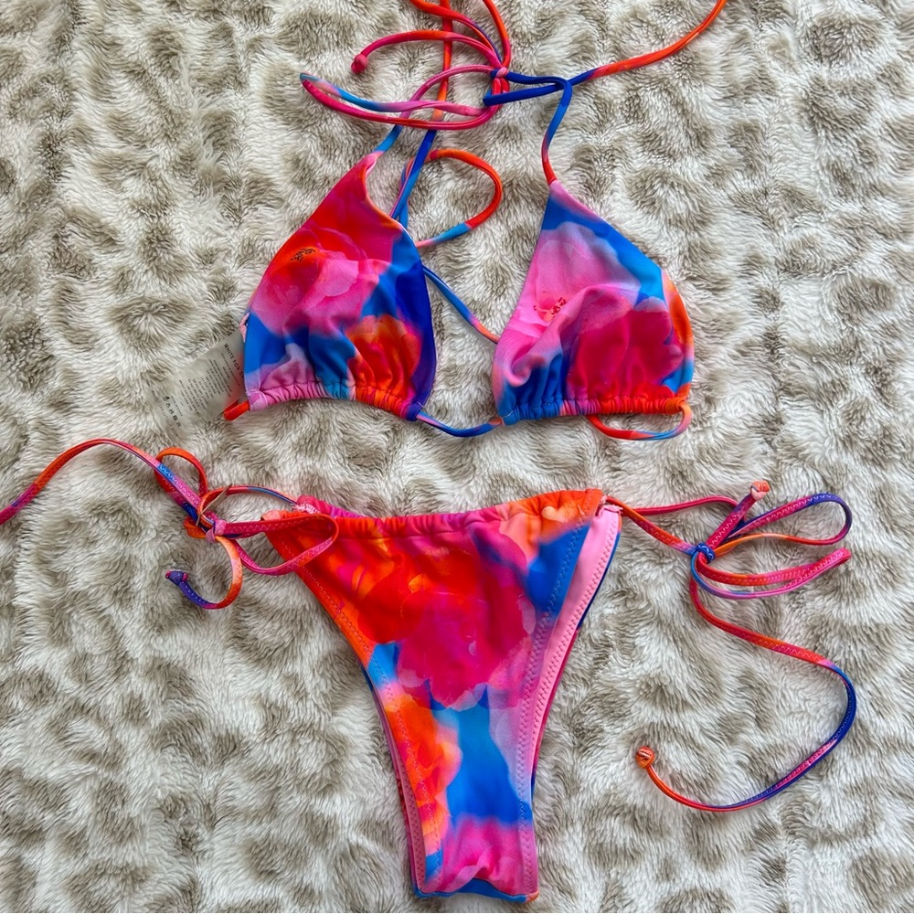 White Fox Floral Bikini